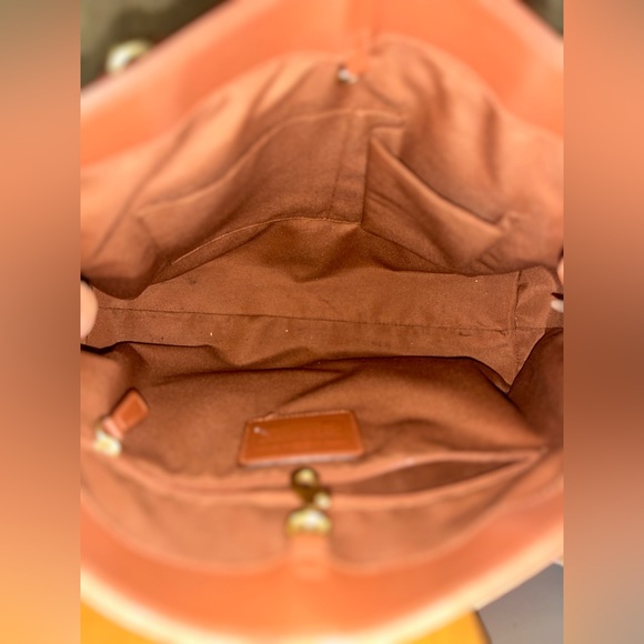 Coach Peyton Brown Saffiano Leather Chain Shoulder Bag - Picture 11 of 12